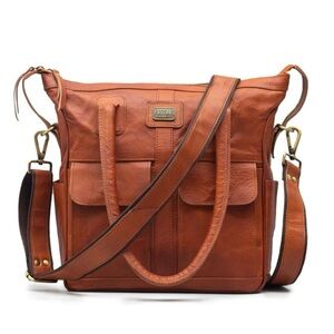 PASCADO Tan Leather Tote Bag